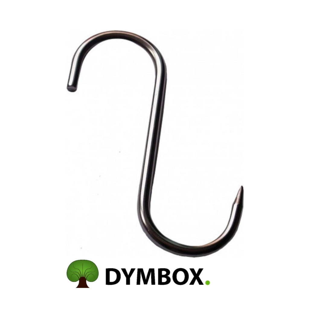S Haak / Vleeshaak / Meat Hook 120/5mm RVS Set 10 stuks BBQ Haken slagers kwaliteit