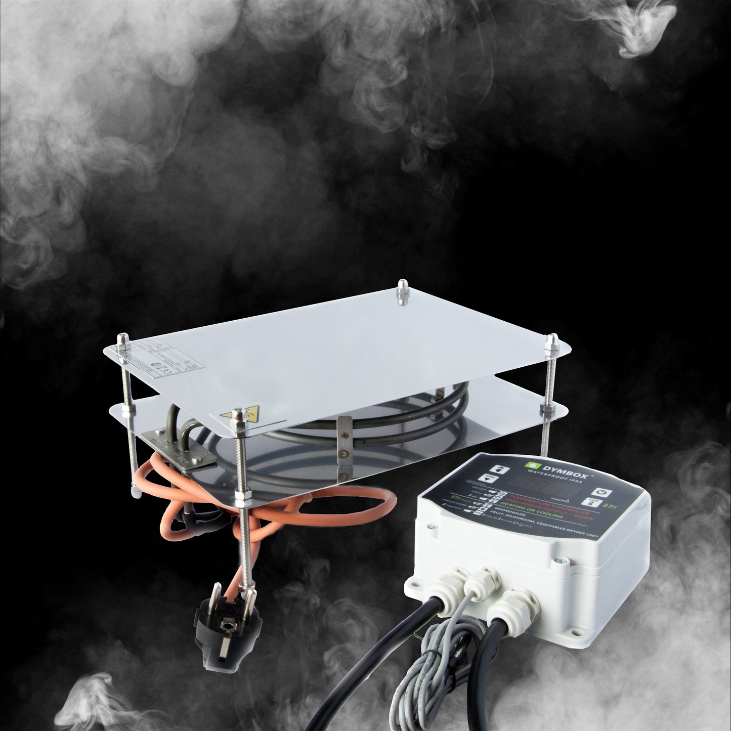 Verwarmingselement 2 kW met thermoregulator 4,5 kW voor Rookkasten Droogovens